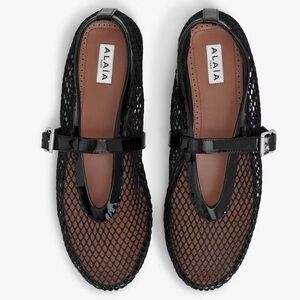 Alaia Mesh Ballet Women's black flats size 36 like new worn once